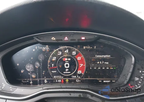 2018 Audi S5 3.0T Premium Plus z USA, uszkodzony, nr VIN WAUC4CF57JA130890